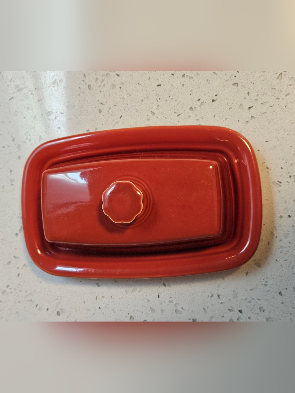 Fiesta Xl Butter Dish Retired Paprika Color - Picture 4 of 8